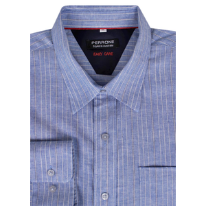 PERRONE LINEN BLEND PINESTRIPE  L/S SHIRT 