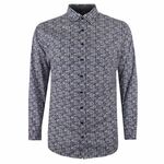 CASA MODA MARBLES L/S SHIRT-shirts casual & business-BIGGUY.COM.AU