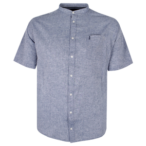 NORTH 56° MANDERIN LINEN BLEND S/S SHIRT