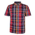 BEN SHERMAN MADRASS RED S/S SHIRT-new arrivals-BIGGUY.COM.AU