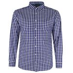 BROOKSFIELD OXFORD GINGHAM L/S BUSINESS SHIRT-new arrivals-BIGGUY.COM.AU