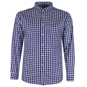 BROOKSFIELD OXFORD GINGHAM L/S BUSINESS SHIRT