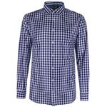 BROOKSFIELD OXFORD G/HAM TALL L/S BUSINESS SHIRT-new arrivals-BIGGUY.COM.AU