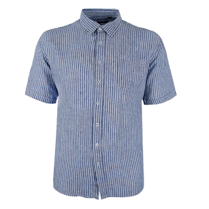 BACKBAY BAR STRIPE LINEN S/S SHIRT