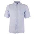 BACKBAY PINSTRIPE LINEN S/S SHIRT-new arrivals-BIGGUY.COM.AU