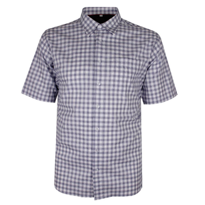 PERRONE GINGHAM HOUNDSTOOTH MIX  S/S SHIRT 