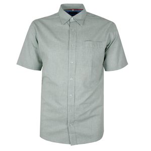 PERRONE GREEN LINEN BLEND S/S SHIRT 